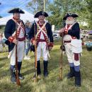 Sons of the American Revolution from the left: Brad Bittenbender, Stephen Watts and Scott Tourtellot. Members of the Sons of the American Revolution can trace their bloodline back to soldiers of the Revolutionary War.