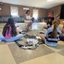 Kim Gioioso leads a session of her confidence class in the First Congregational Church of Marion’s community center on Friday, Sept. 4. Photos by Grace Roche