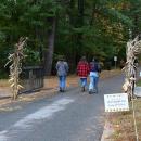 A group walking through the gates to Old Colony’s football field, where the event took place.