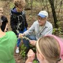 The children identified trees and their approximate age.