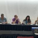From left: committee members James Muse, Peter Damien McCann, Robin Rounseville and Betsy Stewart at a Thursday, Oct. 1 Old Rochester Regional School Committee meeting. Photo by Grace Roche