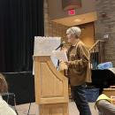 Mark Hess addresses the Conservation Commission. 