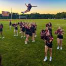 The Old Rochester Regional High School’s new cheer team performs their first half-time routine on Sept. 11. Photos by Tanvi Kulkarni