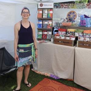 Hazlett showcases her work. Photo by: Kenneth Borges.