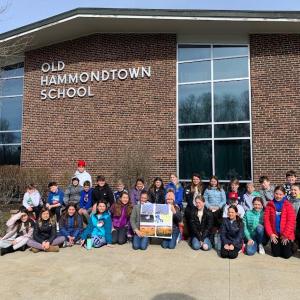 Students at Old Hammondtown School in Mattapoisett show their support for fellow fifth graders forced to flee Ukraine. Photos courtesy: Amy Casi