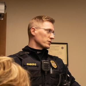 Rochester Police Officer Brendan Emberg was allegedly bitten by Nomad, a 12-year-old American Bulldog, on July 8, 2021.