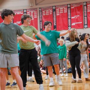 The freshman were inspired by the Disney movie "Frozen" for their skit.