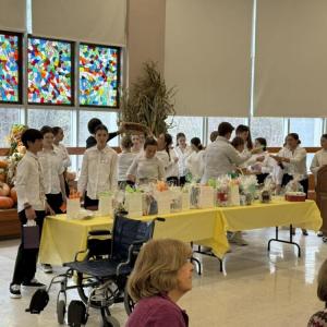 Old Rochester Regional Junior High School students served their community at the Council on Aging.