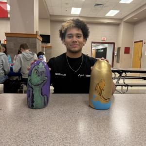 Some chose to stay at Old Rochester and paint buoys for the Marion Buoys of Hope. Source: ORRHS Facebook Page