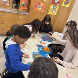 Students make crafts together at Old Hammondtown. Source: ORRHS Facebook Page