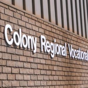 Old Colony Regional Vocational Technical High School sign. File photo. 