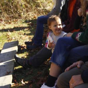 Ruthie Przymierski, 1, of New Bedford smiles during story time.