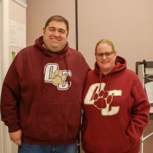 Jason and Lindsay Donati cast their ballots. 