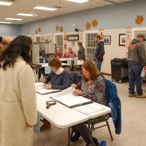 Rochester residents voted at the Rochester Council on Aging. 