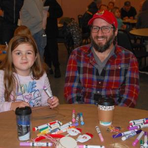 Kids and parents joined in the festivities enjoying cookies, crafts and hot coco.