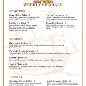 Warrens Harborview Specials