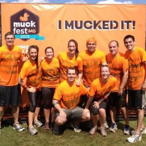 A mud fest obstacle course 5K to raise money for MS in 2013 with Pease's family and friend, who’s grandmother lived with MS for many decades.