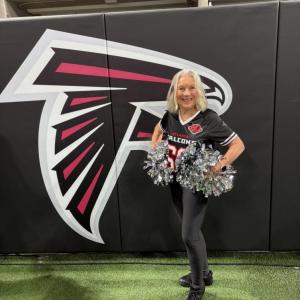Elaine Botelho on the Falcons' field Dec. 7. Source: Elaine Botelho