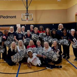 Botelho and her team practice the day before the game. 