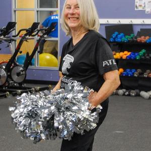 Botelho in the middle of her routine.