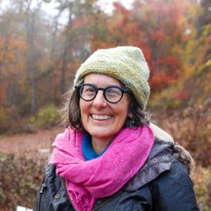 Diane Pienta leads the walks and therapy-like sessions on Sippican Land Trust properties. Photos by Mari Huglin