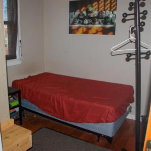 There are two bedrooms in the current fire station.