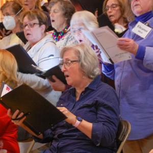 The choir practices for most of the year. 