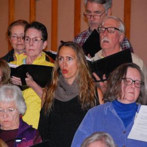 One soloist begins her song.