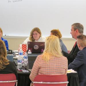 Superintendent Michael Nelson, right, addressed the Old Rochester Regional School District school committee at its Thursday, Jan. 15 meeting. Photo by Grace Roche