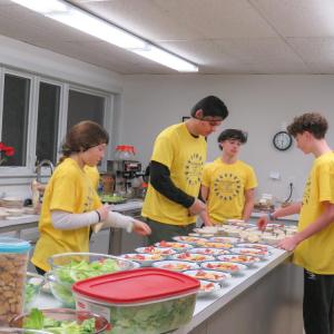 Most of the meal was made at the church, with desserts donated by Fieldstone Market.