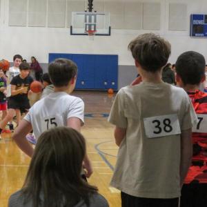 Sean Carvalho, right, talks with friends during tryouts. 