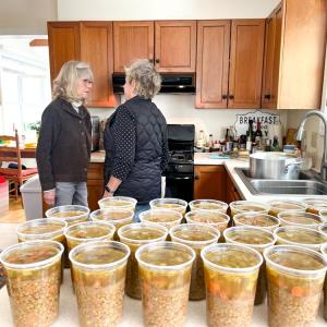 Nicholson and Albert prepare their ingredients and cook on Tuesdays and Wednesdays. 