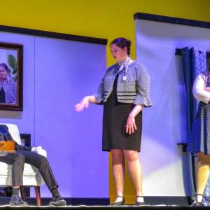 From left: Ripley, Charlotte Cook and Tomasso's characters argue over which of them own a plot of land. 