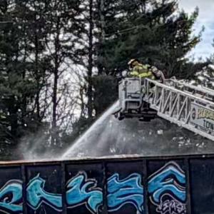 The Rochester Fire Department put out a fire at the SEEMASS facility on Saturday, March 28. Photos source: RFD