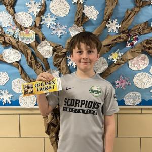 Tommy Cahill was recently selected as a Feinstein Foundation golden ticket winner. Photo source: Old Rochester Regional School District 