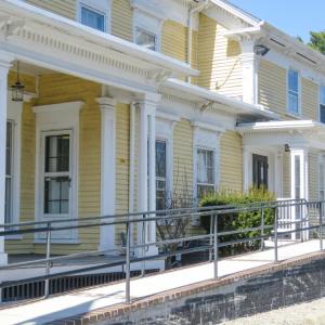 Part of the renovations include rebuilding a ramp on the side of the building. 