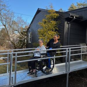The ramp program benefits people with existing accessibility issues, temporary injuries or received recent rehabilitation. Photo source: Buzzards Bay Area Habitat for Humanity