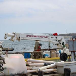Four years later, the boatyard has recovered from the fire. 