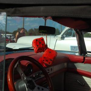 Many owners matched their rearview mirror decorations to the color of their car. 