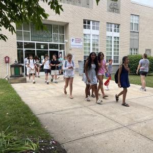 Sippican School students walk out of the building for the last time this school year. 