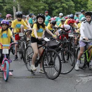 Participants eagerly await their ride at the starting line. File photo