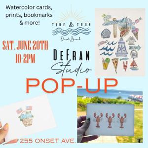 DeFran Studios Watercolor Artist Pop-Up at Tide & True