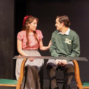 Jade Beauregard's character Emily Webb, left, shares a scene with DiMatteo's George Gibbs. Photos source: Cathleen Broderick.