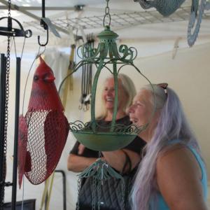 Wind chimes were among the many goods on sale during Harbor Days. 