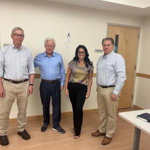 From left: Select Board members Toby Burr and John Hoagland, Town Clerk Madie-Lynn Burgeois and Select Board member Randy Parker at the Tuesday, July 21 meeting. Photo by Grace Roche