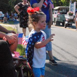 Valerie Hussey watches the parade go by. 