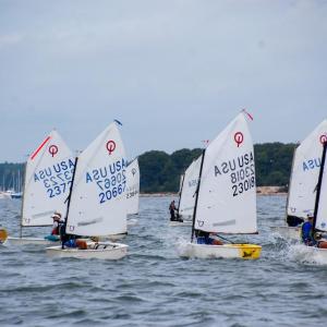 Young sailors raced in the Beverly Junior Regatta on Wednesday, Aug. 12 and Thursday, Aug. 13 in Sippican Harbor. Photo by Grace Roche