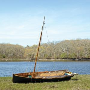 A boat built by high schoolers in New York City was used in the shoot. 