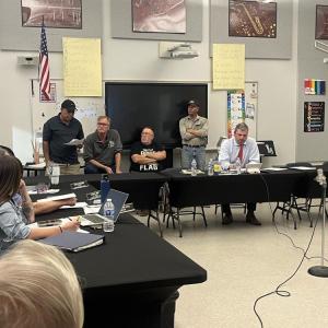 Luis Rivera speaks at a June 3 Rochester School Committee meeting. Photo by Grace Roche