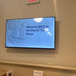 A sign welcomes people to the newly-renovated space. 